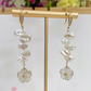 Keshi Pearls & Quartz Earrings