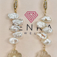 Keshi Pearls & Quartz Earrings