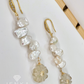 Keshi Pearls & Quartz Earrings