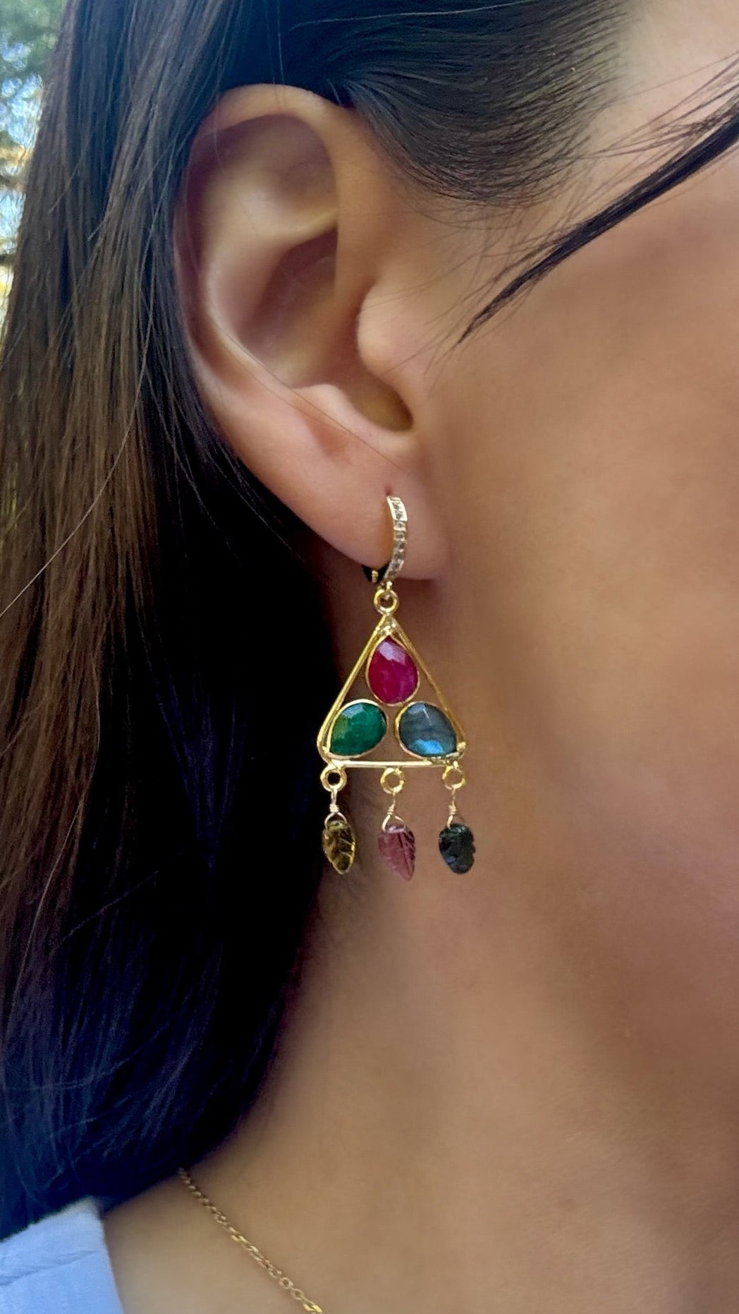 Multi-Gemstone Earrings