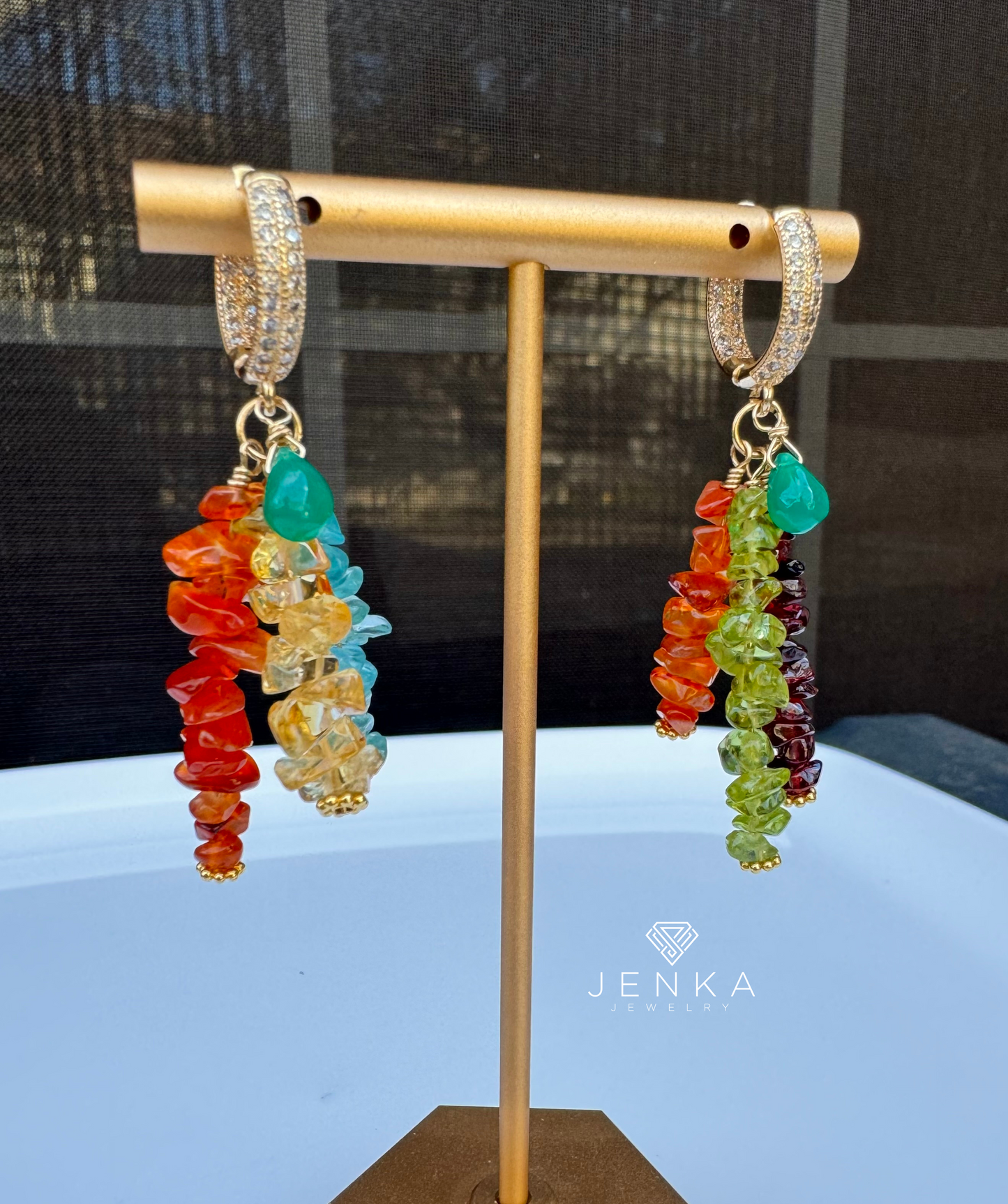 Multi Gemstone Earrings