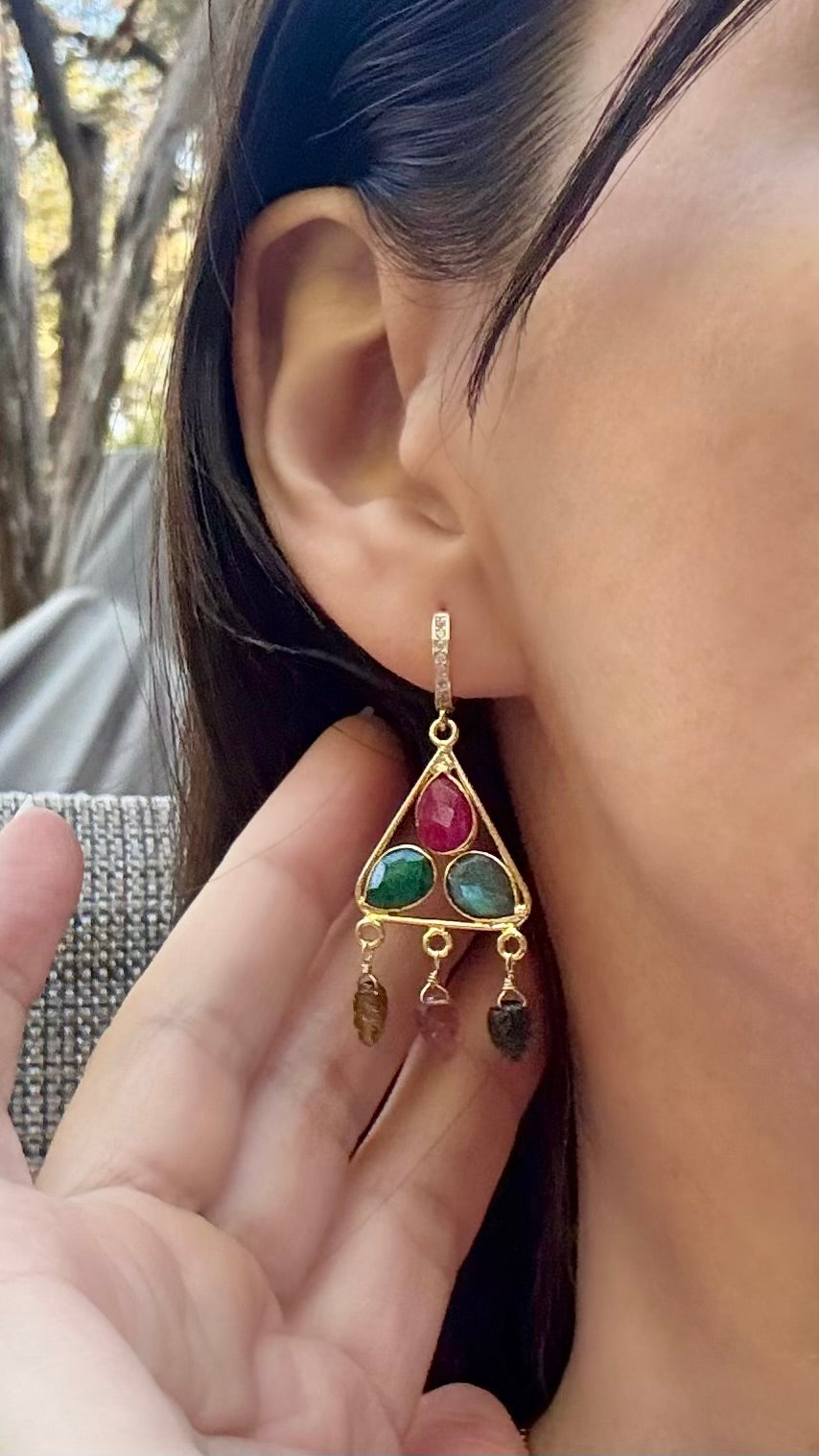 Multi-Gemstone Earrings