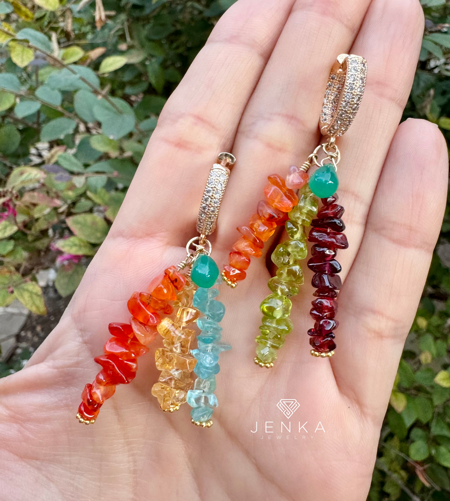 Multi Gemstone Earrings