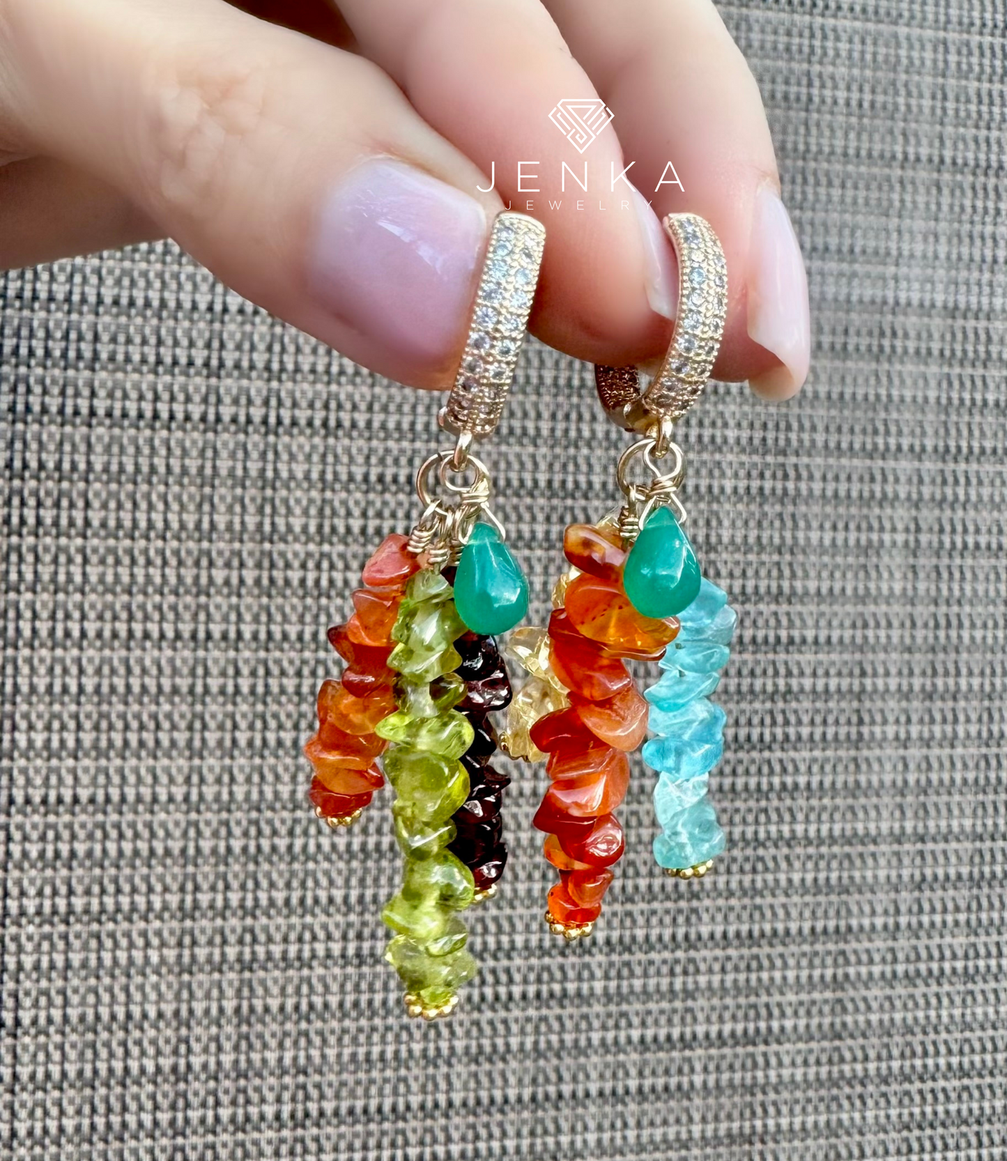 Multi Gemstone Earrings