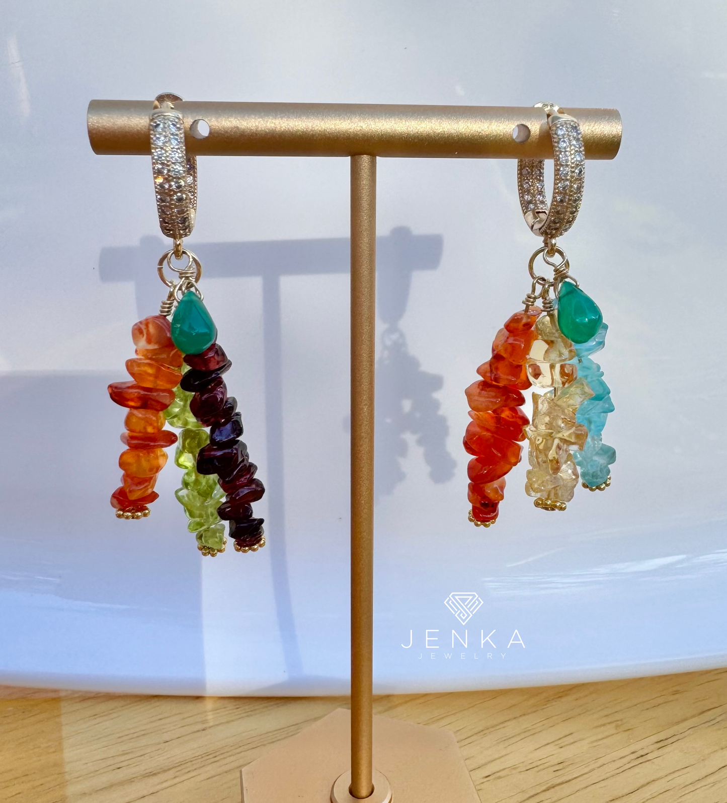 Multi Gemstone Earrings