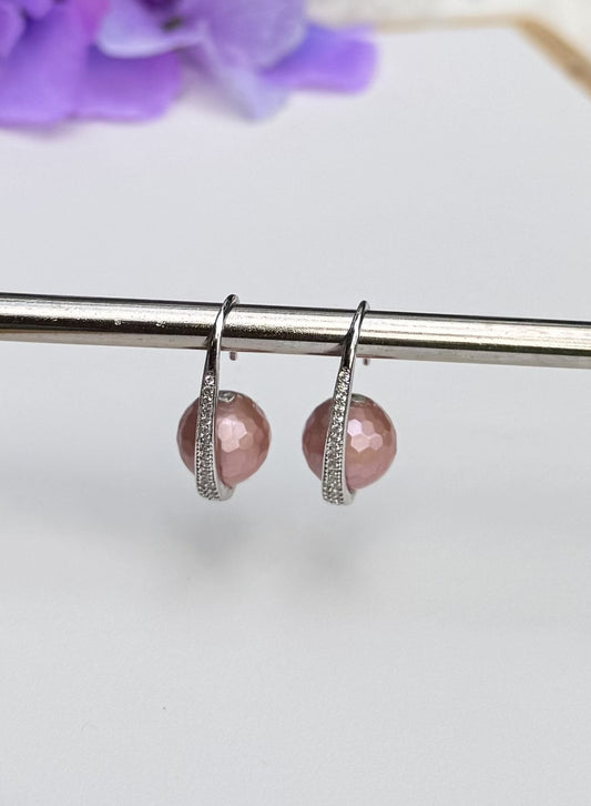 Pink Mother of Pearl Earrings