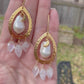 Baroque Pearl and  Rainbow Moonstone Earrings