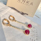 Ruby Drop Earrings