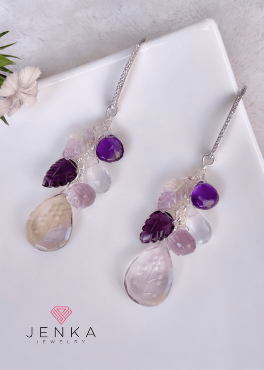 Amethyst Rain Earrings