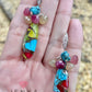 Turquoise and Sapphire Earrings