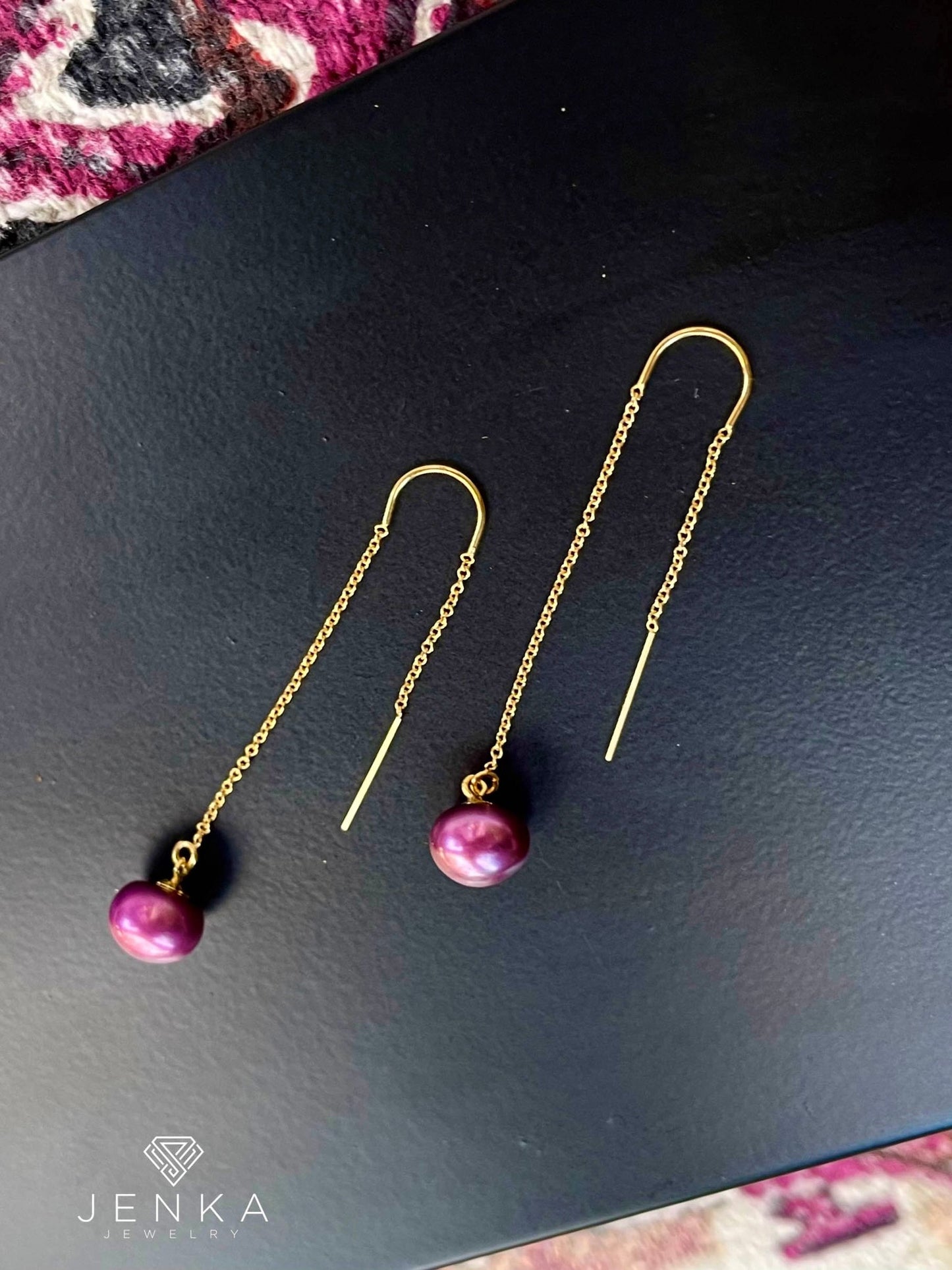 Cranberry Pearl Earrings