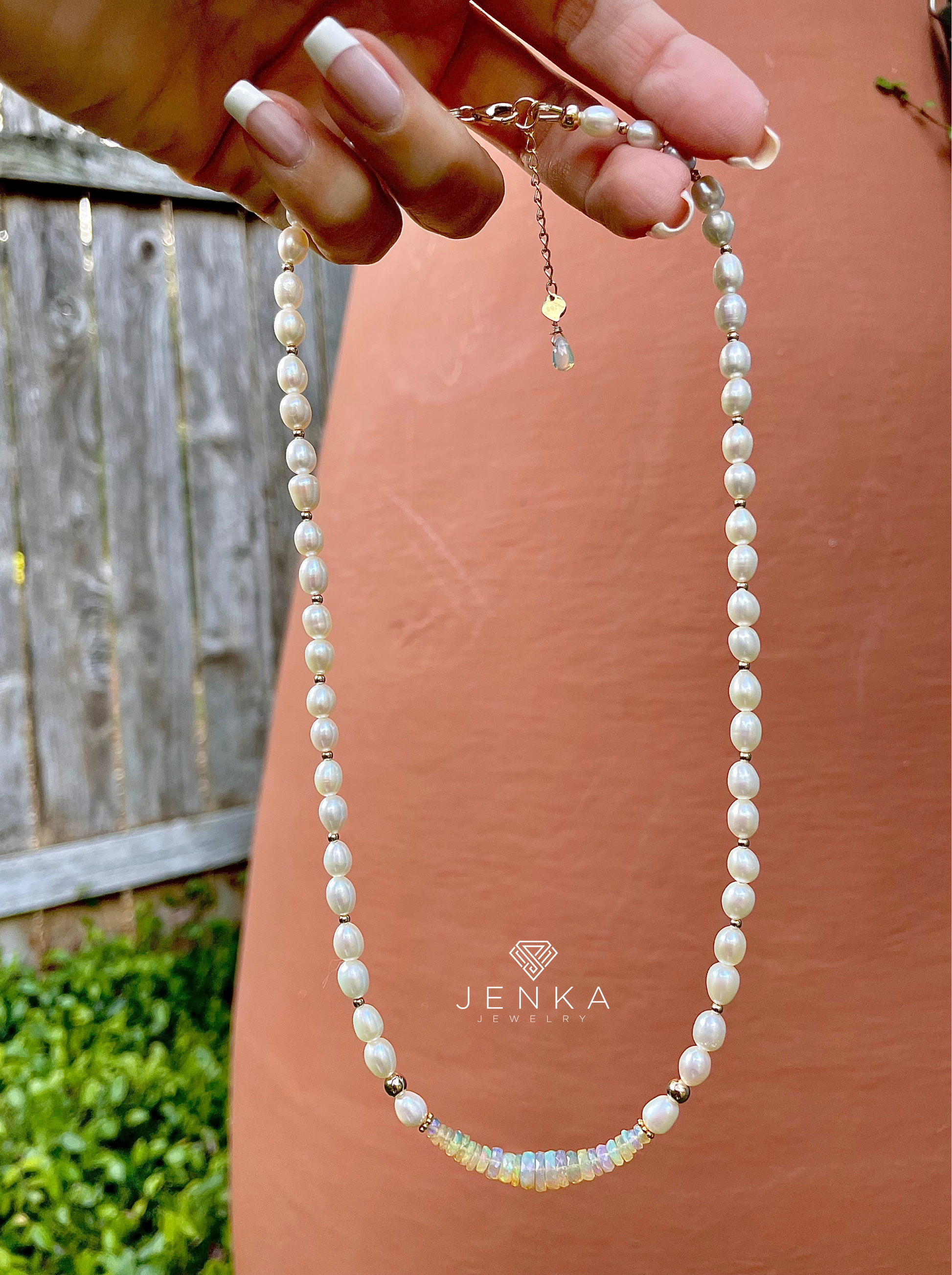 Opal best sale pearl necklace