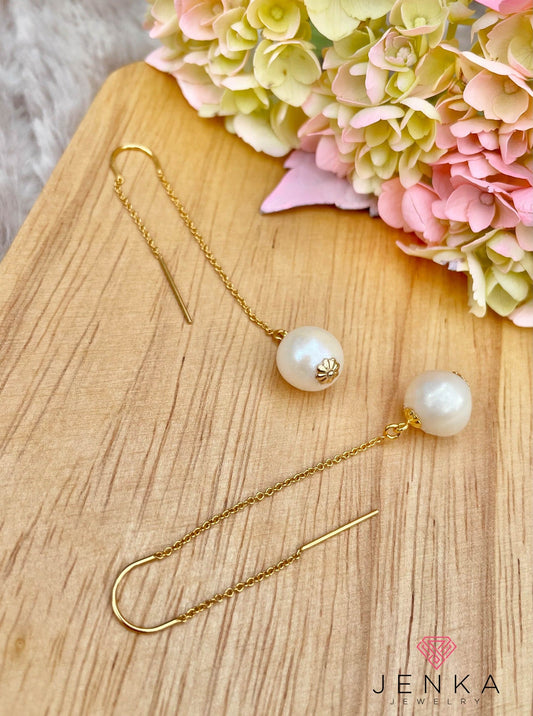 White Pearl Earrings